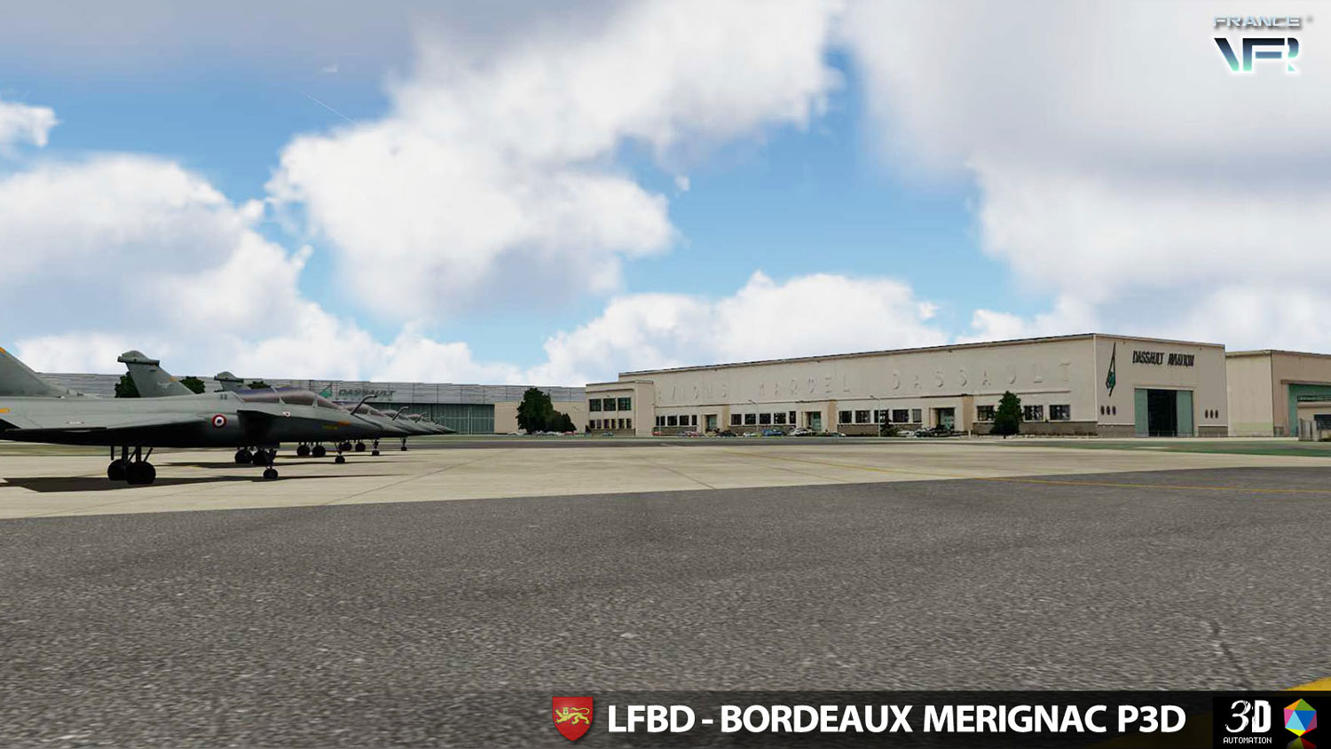 France VFR - LFBD - Bordeaux Merignac P3D V4/V5